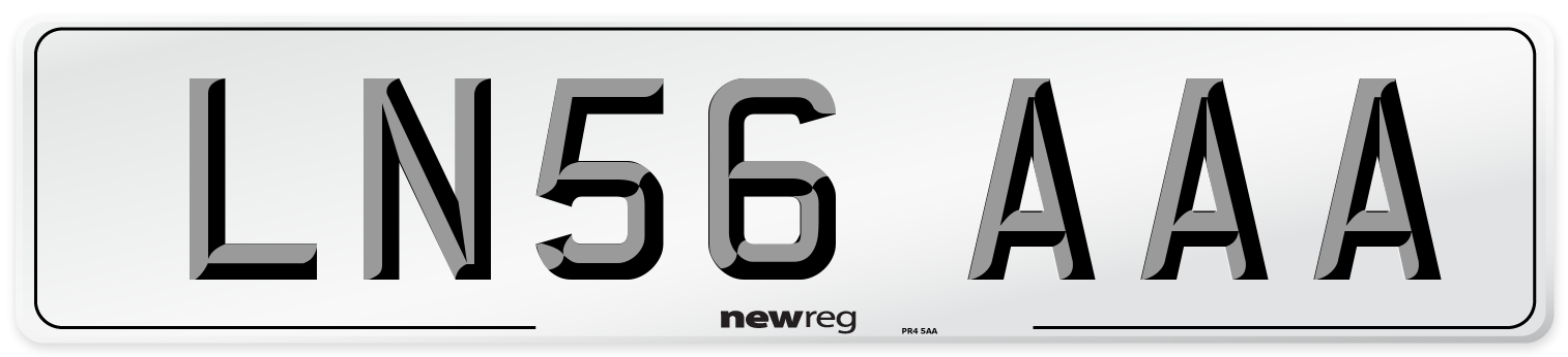 LN56 AAA Number Plate from New Reg